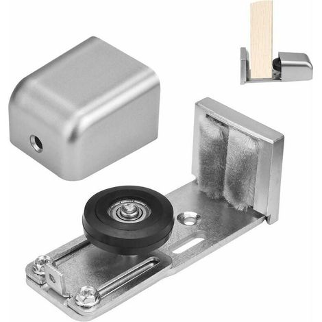 Korrosionsbeständige Schiebetürschiene, Schiebetürrolle mit Puffer, automatische Schiebetürführung, Bodenführung, Metallschiebetür (1/4)