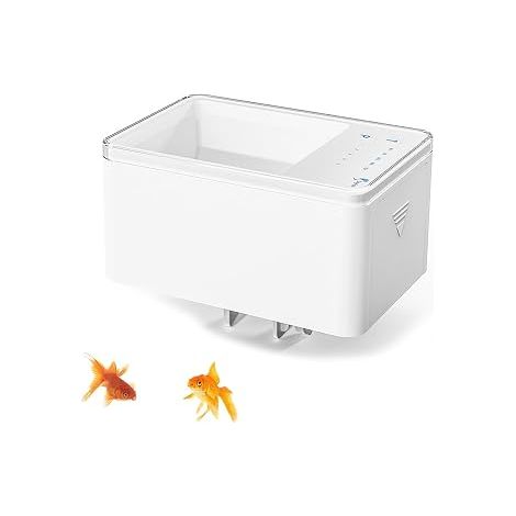 Distributeur automatique de nourriture pour poissons avec minuterie numérique, capacité de 70 ml, convient à tous les types d'aquariums. (1/5)