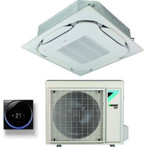 Climatiseur réversible Daikin cassette round flow 12000 Btu R-32 – Wi-Fi optionnel – Classe A++ – Débit d'air 10,6 m3/min – Niveau sonore 49 dB(A) (1/4)