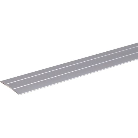 Alberts 484491 Coprisoglia, autoadesivo, con due scanalature, alluminio, anodizzato argento, 900 x 37,8 mm