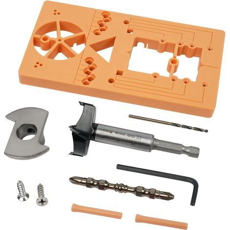 35mm Hinge Drilling Template, Hexagonal Handle Wood Drill Bits, Drilling Guide Locator Hole Opener for Drilling Wood Products (1/5)