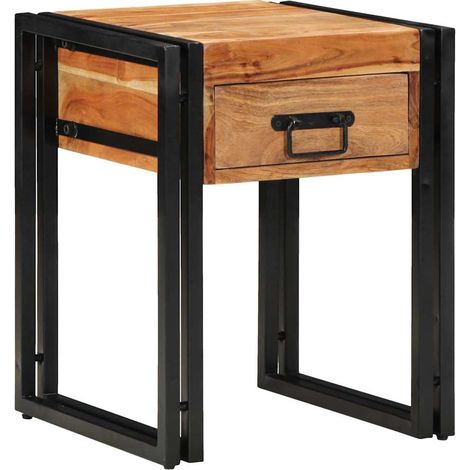 vidaXL Beistelltisch 40x40x50 cm aus massivem Akazienholz (1/4)