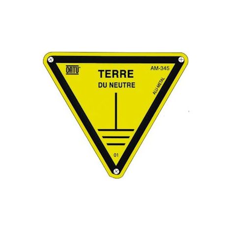 triangle - alu - terre du neutre - 100 mm - catu am-345
