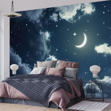 Papier peint panoramique Enfants - Ciel nocturne - 130 cm x 87 cm (1/4)