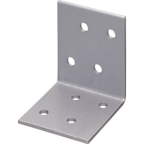 Escuadra de ensamblaje galvanizada perforada de 2 mm 100 x 100 x 40