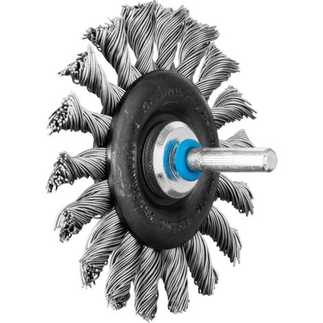 PFERD TOOLS Rundbürste gezopft RBG Ø76x6 mm Schaft-Ø6 mm Edelstahl-Draht-Ø0,50 10 Stk (1/4)