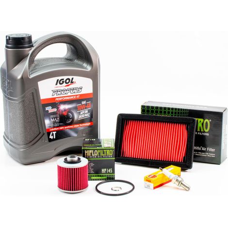 Kit Révision Filtres Bougies pour YAMAHA MT-03 660 de 2006 à 2014 - IGOL PROPULS PERFORMANCE 10W40 3L