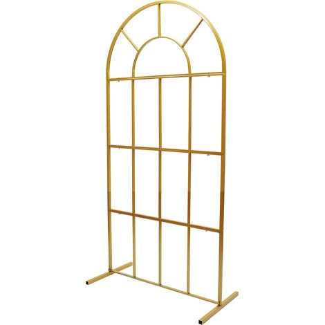 2M Gold Metal Wedding Arch, Backdrop Stand Flower Display Frame, Background Decor for Wedding Decoration, Birthday Party, Party Decoration (1/5)