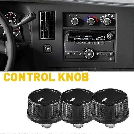 Interrupteurs de commande de climatisation (ensemble de 3 pièces) compatibles avec Express 1500/2500/3500 et GMC Savana 1500/2500/3500.
