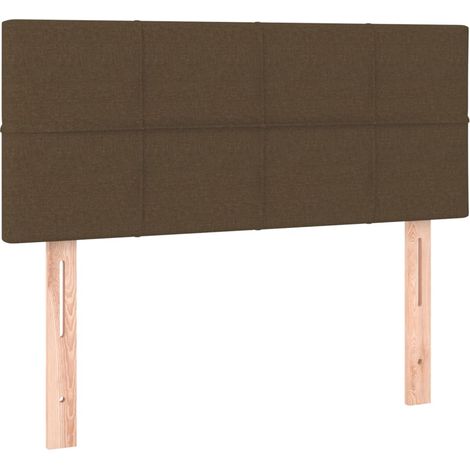 Testiera letto accessorio camera da letto mobile LED 90 x 5 x 78/88 cm tessuto marrone scuro TDL0200784