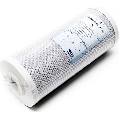Naturewater Cartuccia con blocco di carbone attivo CTO-10L 10″ per filtro dell'acqua
