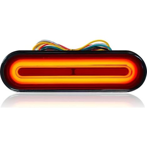 Couleur ambre de scooter de moto de 12-80V double couleur pour les signaux de virage et la couleur rouge pour la lampe d'arrêt de frein de la lumière de queue (paquet de 1) (1/5)
