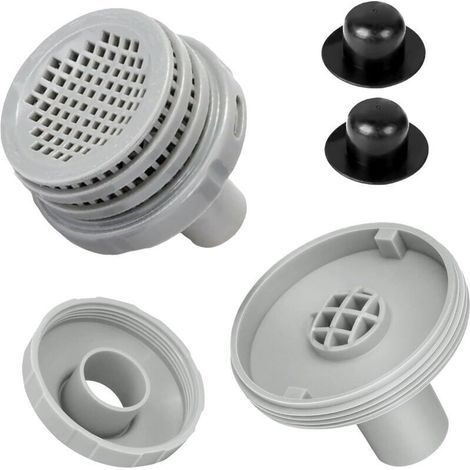 Crépine D'Entrée de Piscine,Connecteur de Crépine 32mm,Connecteur de Jet d'eau de Piscine,Accessoires de Piscine,Kit de Raccordement Piscine,pour Accessoires Piscine Hors Sol (1/4)
