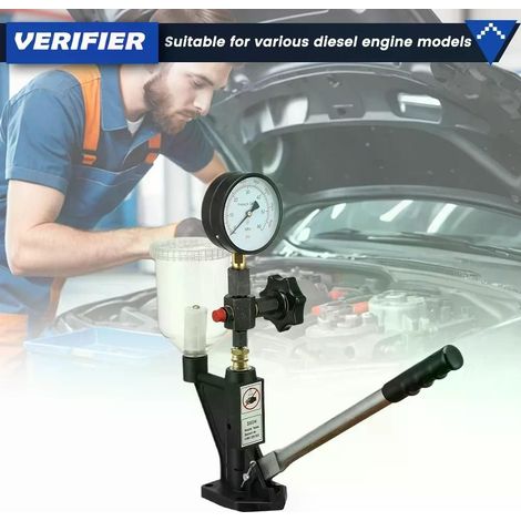 Testeur d'injecteurs diesel professionnel avec manomètre double échelle 9000 PSI 0-60 MPa réparation buses moteur auto