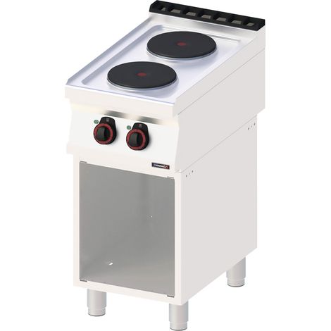 Fourneau électrique professionnel - 2 feux - 40cm - Casselin