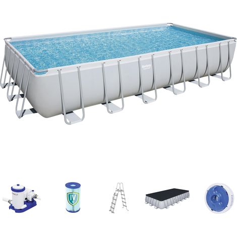 Piscina pvc rect 732x366x132cm cart 30045lt power steel best (1/5)