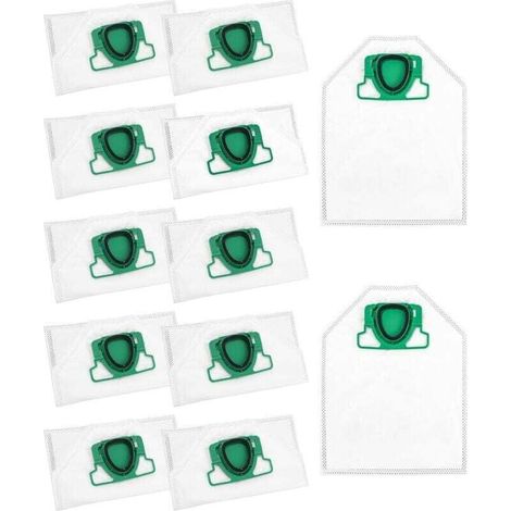 12-teiliges Staubsaugerbeutel-Set, kompatibel mit Vorwerk Kobold VK200 FP200, Ersatzstaubbeutel-Zubehör für VK 200 FP 200 (1/4)