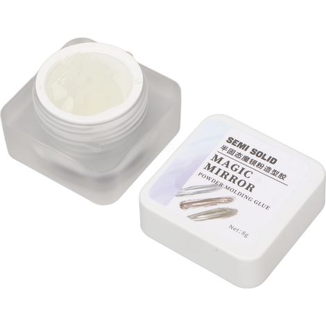 Colle en poudre effet miroir pour nail art professionnel, strass, poudre métallique pour nail art. (1/5)