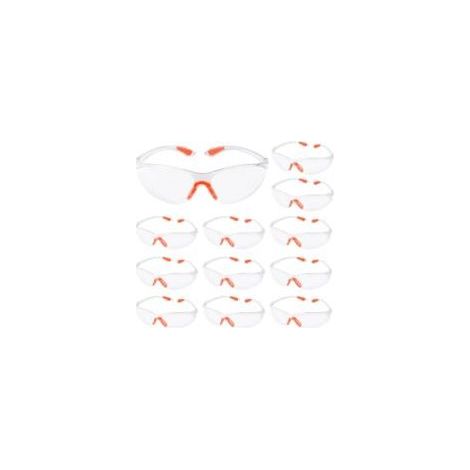 Lunettes de Sécurité, Lunette de Protection Travail, Lunettes de Protection Anti-Glisse avec Verres Transparents & Pont-de-Nez Caoutchouc, Lunette Transparente PC (1/5)