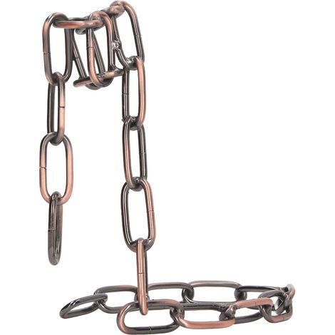 Porte-bouteille de vin original en chaîne acier flottant, support de bouteille en suspension style bronze (1/5)