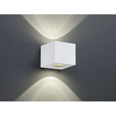 LED Außenwandleuchte CORDOBA Up and Down Light eckig in Weiß (1/5)