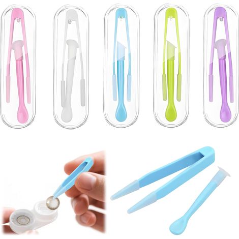 5 Pièces Pinces À Lentilles De Contact,Ventouse Lentille,Ventouse Lentille Souple,Ventouse Lentille Rigide,Applicateur Lentille De Contact,Ventouse En Silicone Pour Lentilles,Ventouse Lentille Rigide (1/5)