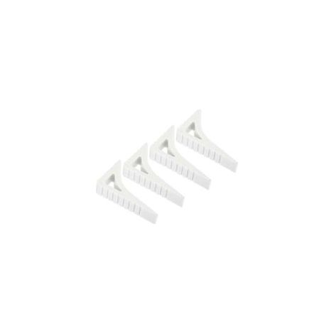 Butée de porte, lot de 4, butée de porte en caoutchouc, petite cale de porte, butée de fenêtre robuste pour bas de porte, sol, murs intérieurs, blanc