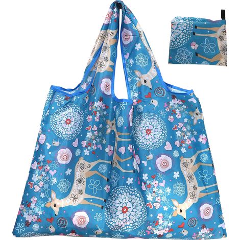 Sacs de courses réutilisables et portables, sacs de courses pliables, sacs de courses résistants, sacs fourre-tout imperméables (1/5)
