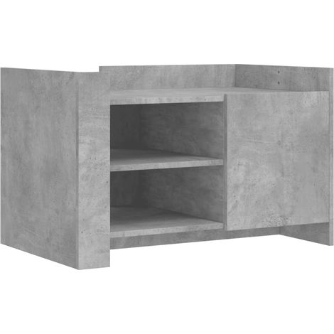 Tavolino con ripiani design moderno 80 x 50 x 50 cm grigio legno ingegnerizzato DEC039342