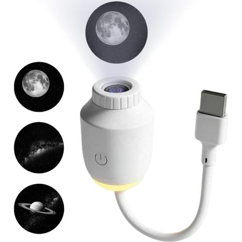 Veilleuse projecteur LED alimentée par USB pour chambre à (1/5)