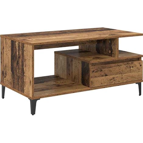 Maison Exclusive - Tavolino da salotto con cassetto Legno vecchio 90 x 49 x 45 cm