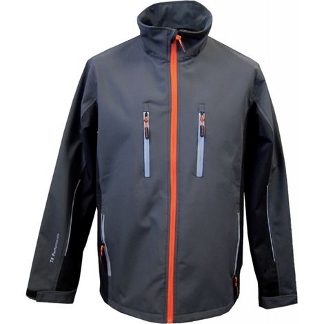 chaqueta de trabajo softshell 61270, gris oscuro/negro,Talla XXL