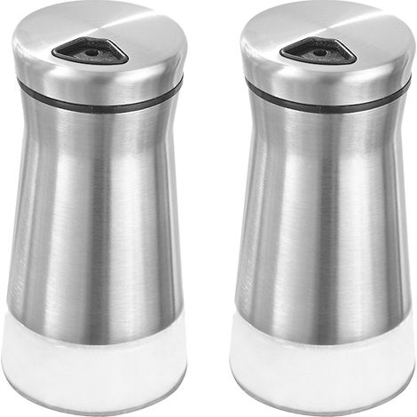 Ensemble de salières et poivrières avec becs verseurs réglables - Sel et poivre en acier inoxydable (1/5)