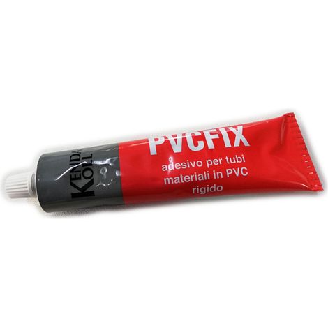 Colla rossa pvcfix adesivo da 125gr per incollaggio pvc rigido arancione (1/2)