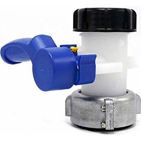 Vanne papillon de rechange pour cuve IBC jusqu'à 1000 L ou citerne, avec adaptateur pour bride DN50 (75 mm, aluminium)-LIAIKI (1/5)