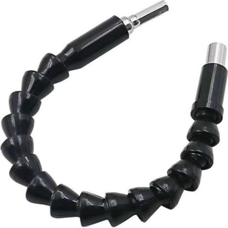 1 rallonge flexible pour perceuse-visseuse, tige souple 295 mm, adaptateur tournevis hexagonal 1/4" pour espaces exigus