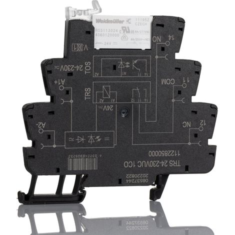 Relais d'interface Weidmuller TRS, 24 230V c.a. / V c.c., 1 RT, montage Rail DIN ( Prix pour 1 )