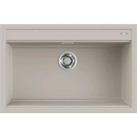 Elleci, Lavello da Incasso Monovasca Best 130, Granitek Bianco Soft 39, Sopratop