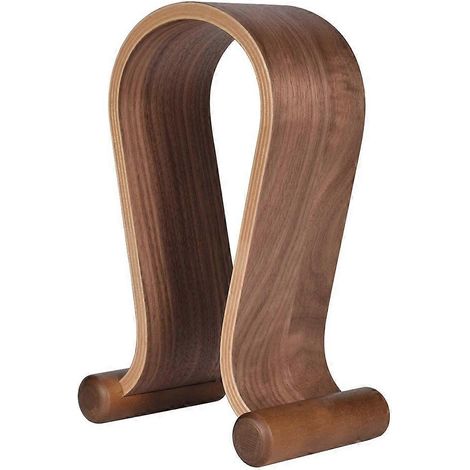 Support de casque en bois, fixation murale pour casque, présentoir pour casque gaming, support de bureau élégant (1/5)