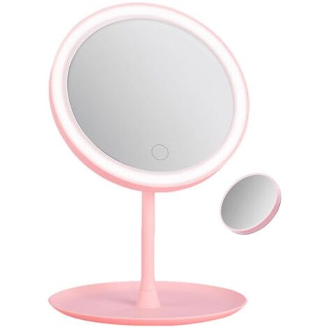 Specchio Per Il Trucco Illuminato A Led Makeup Cosmetico Girevole Luce Ad Anello (1/5)