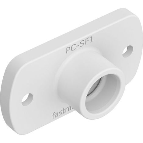 Clip femelle à visser pc-sf1 - Décor : Blanc - Hauteur : 16 mm - Longueur : 48 mm - Largeur : 25 mm - Matériau : Plastique - Fixation : A visser - FASTMOUNT (1/3)