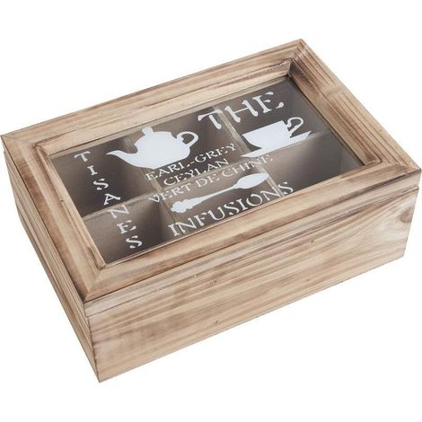 Boite de thé en bois