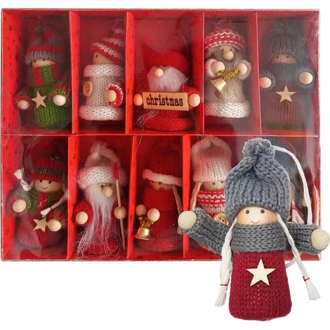 Gnome De Noel À Suspendre Assis, Kit Decoration Sapin Noel En Bois Petit, Decoration Noel Interieur Maison, Idee Cadeau Femme Enfant Deco Noel Americaine Pour Chambre Table Fenetre Porte Arbre (1/5)