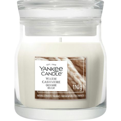 Candela Warm Cashmere piccola 110g Marrone Yankee Candle