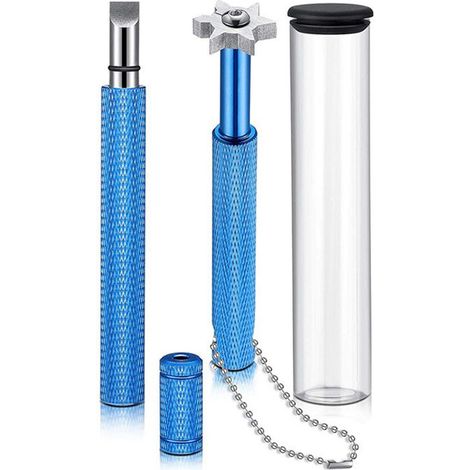 Afilador de ranuras para palos de golf, limpiador y reparador de palos con 6 cortadores de acero de carburo de tungsteno y accesorios para herramientas de limpieza y ranurado.