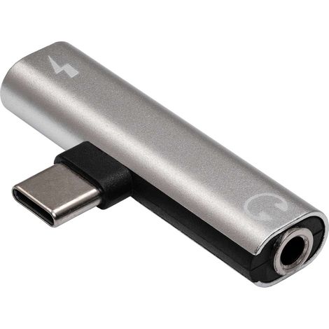 Adattatore splitter audio Akyga AK-AD-71 da USB C Mini Jack 3,5 mm. (1/3)
