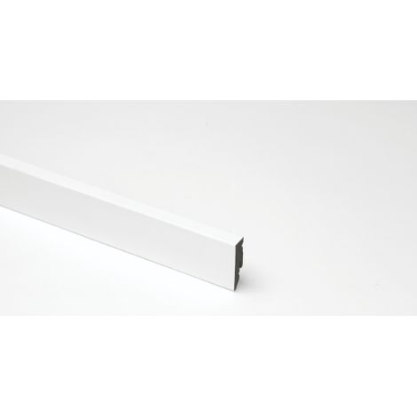 CONF. 10 PZ BATTISCOPA RETTANGOLARE PVC FINITURA ALLUMINIO