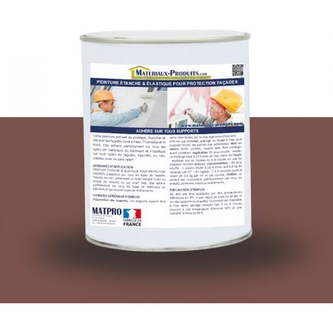 Peinture étanche & élastique pour protection façade - 6 Kg Ton bois - MATPRO (1/5)