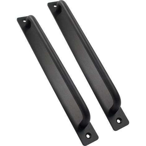 Türgriff aus Aluminiumlegierung, Schranktürgriff, 192 mm Lochabstand, 2 Stück, schwarz (1/5)