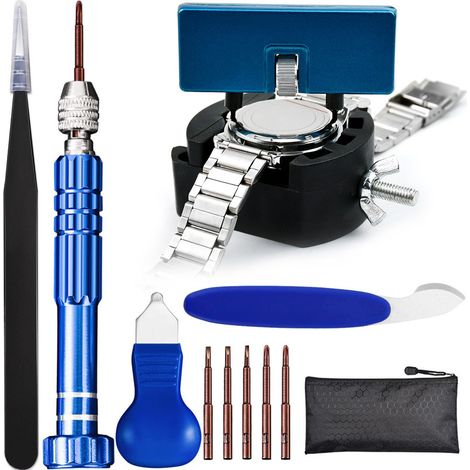 Support de réparation horloger professionnel 5 pièces, étau de fixation ajustable pour ouverture de boîtier et maintenance montre (1/5)